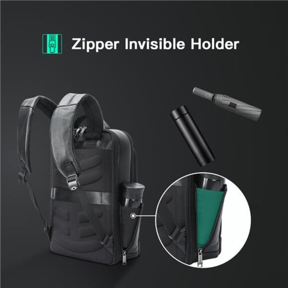 Genuine Leather Backpack for Men Multi-Function 15.6inch Laptop Premium Rucksack - Picture 3 of 7